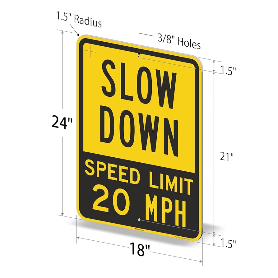 slow ロードサイン Buy Prismatic Slow Warning Road Signs
